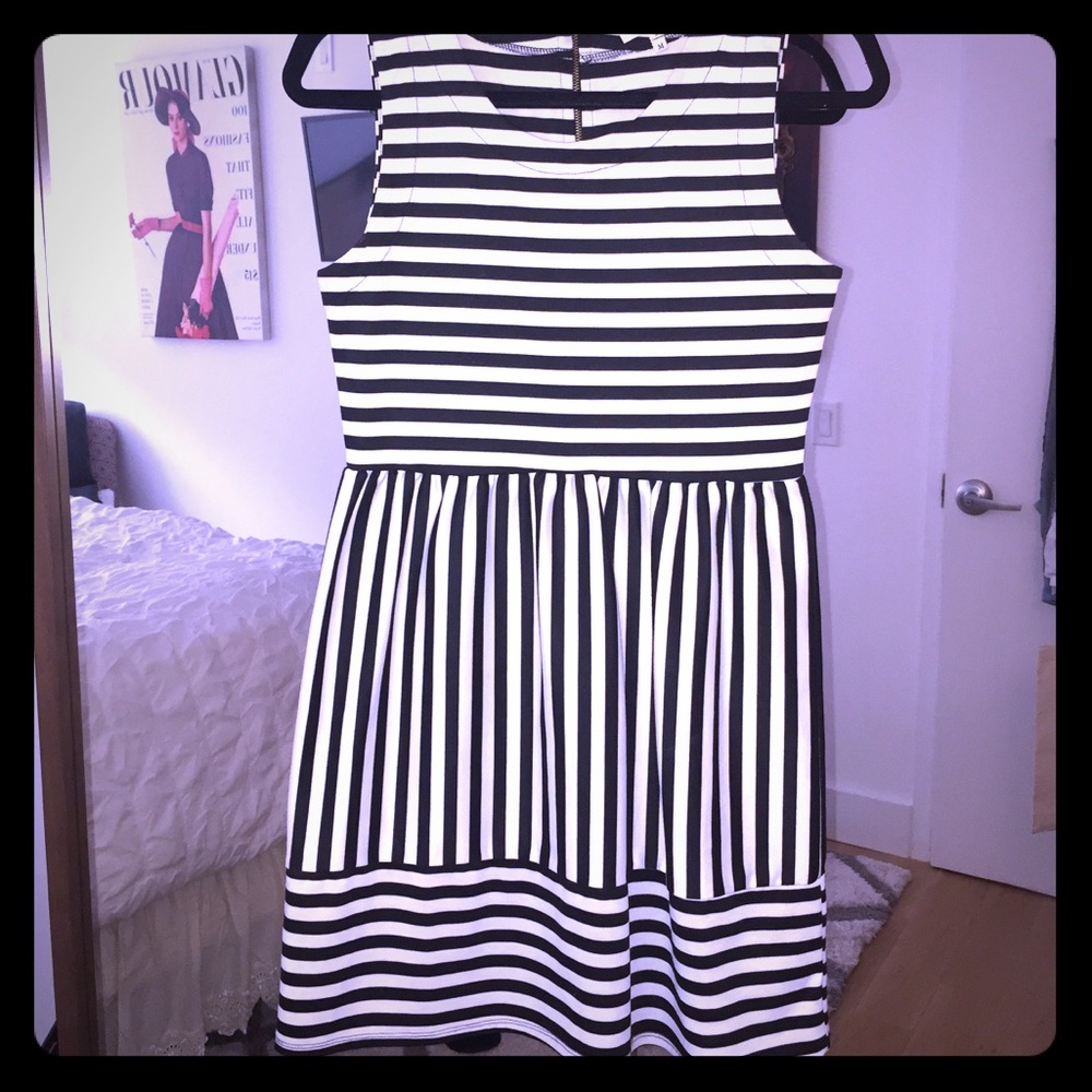 Black & White striped summer dress